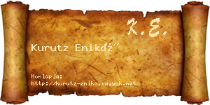 Kurutz Enikő névjegykártya